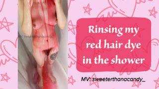 [1008.80 MB] - Rinsing my red hair dye in the shower - sweeterthanacandy_