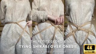 [631.86 MB] - first time rope tying over onesie - ThePetiteGeordie