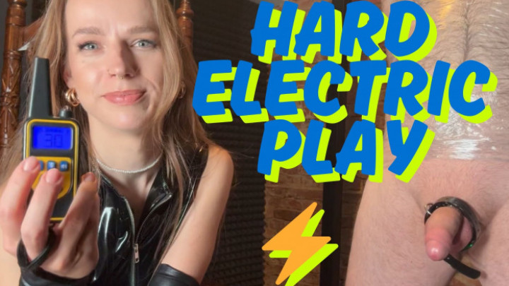 LadyAnnabelle666:Hardcore Electro Play with his balls part I