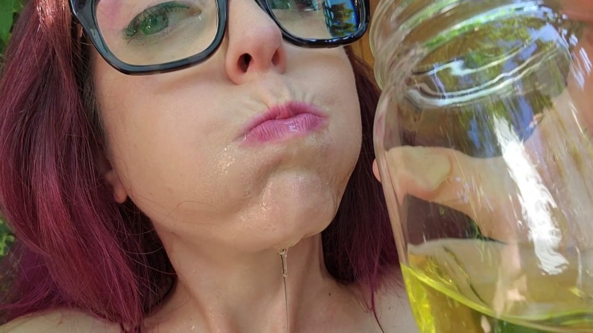 leaked NASTY Piss Slut is Covered in Her Own Piss thumbnail