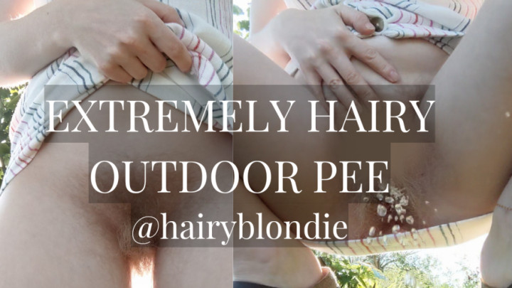Extremely Hairy Outdoor Pee hairyblondie
