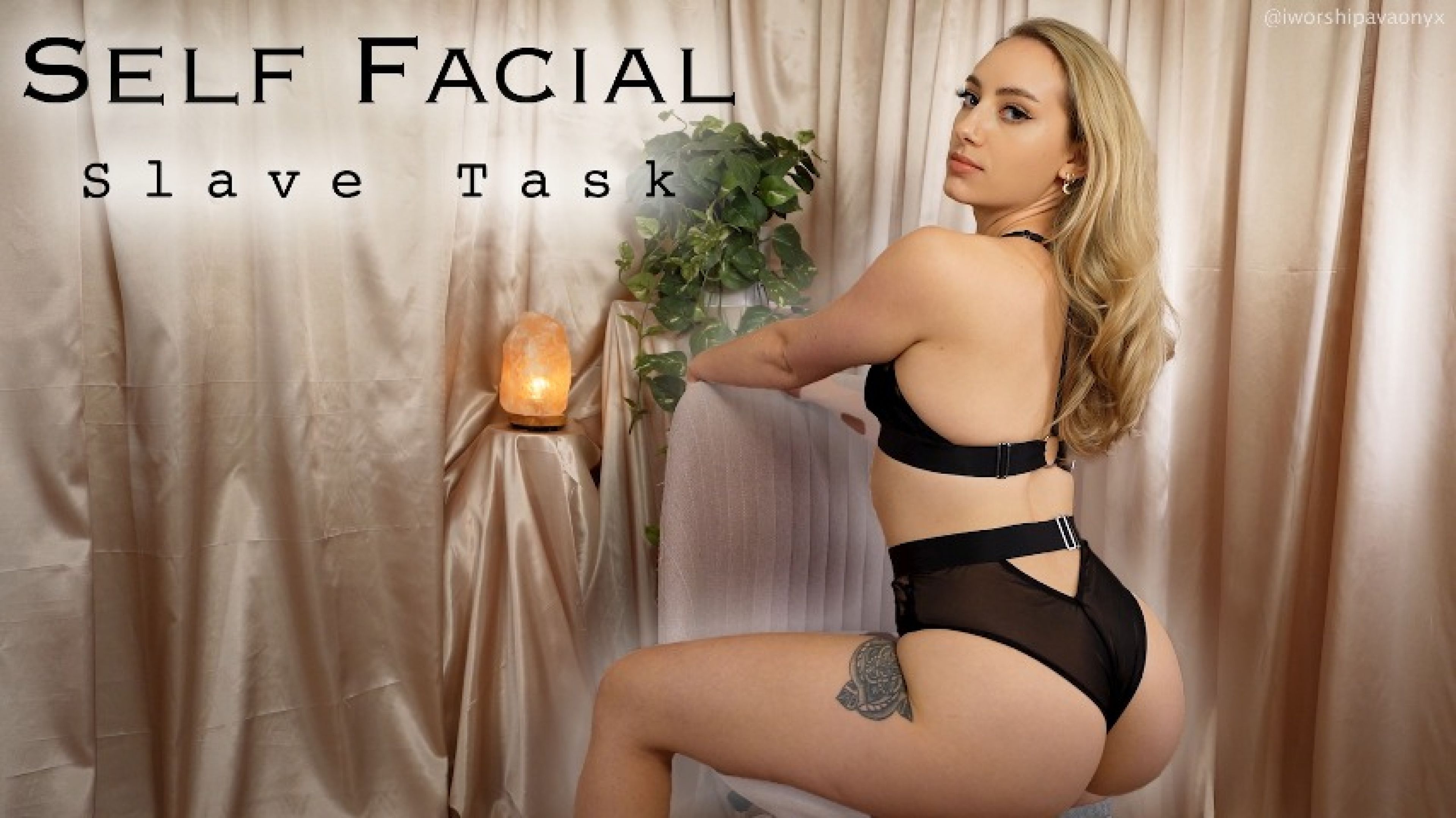 Ava Onyx:Self Facial Slave Task