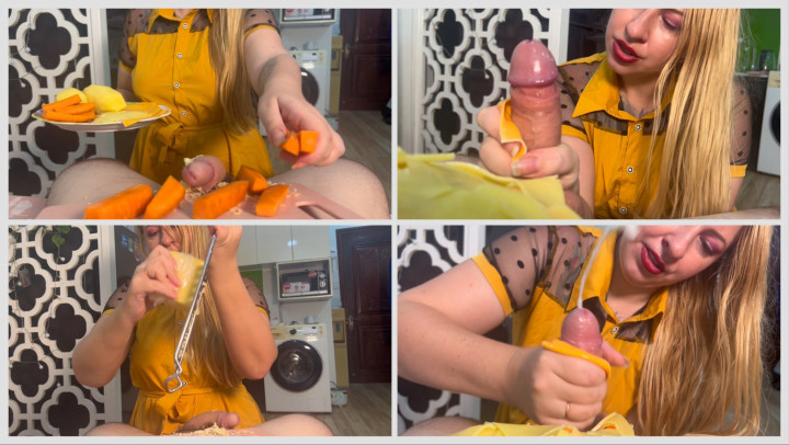 Juicy Mango:POV I cook you/Handjob with cheese/Cumshot