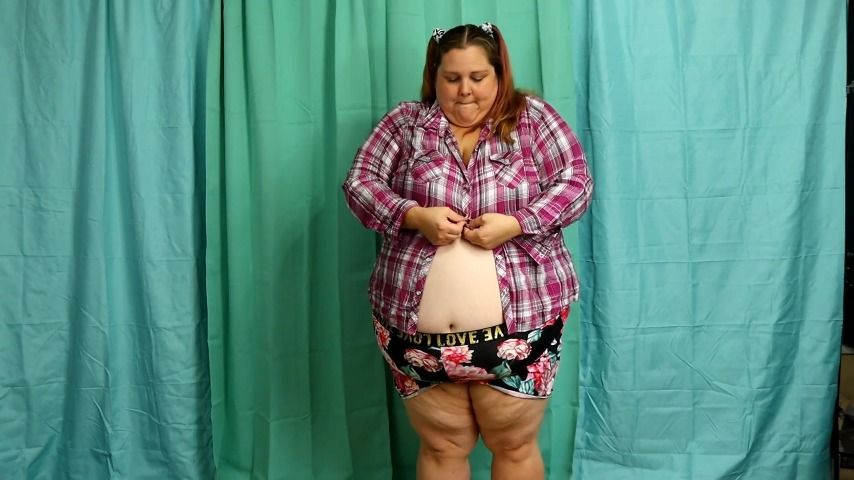 Fatty trying on Outgrown Clothes Fun_Fetish