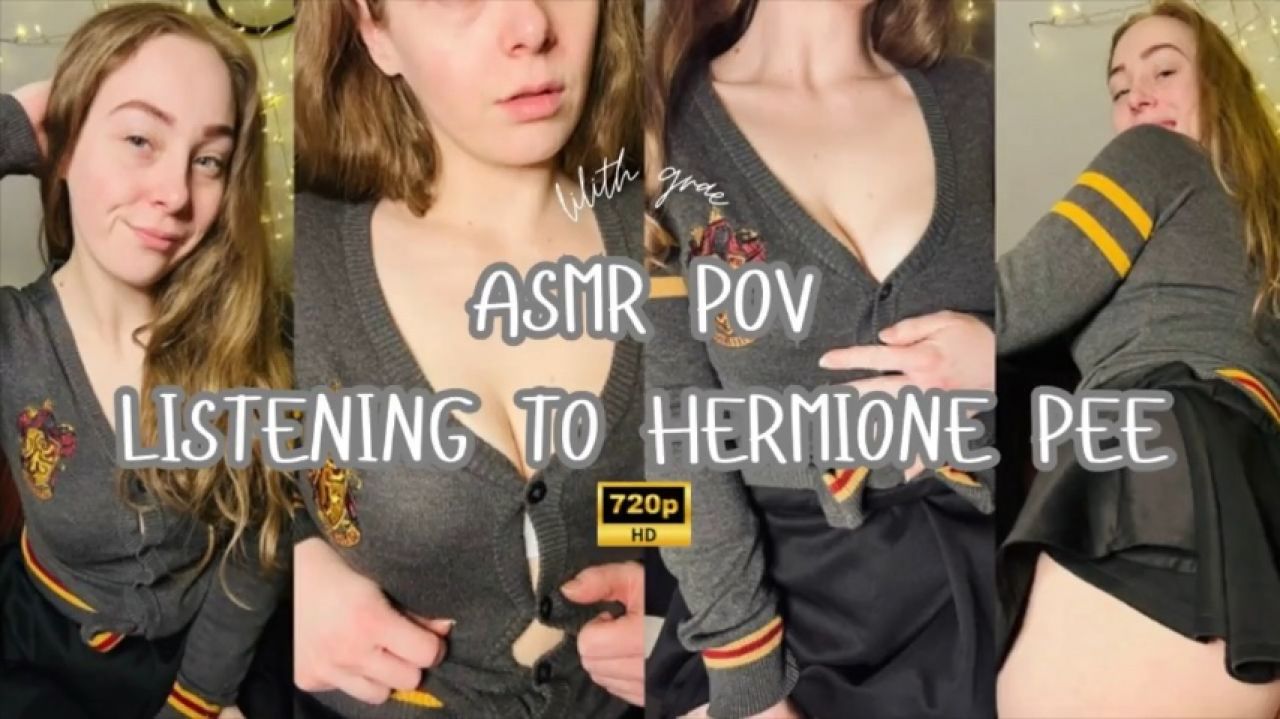 Lilith Grae:ASMR POV Listening to Hermione Granger Pee HD