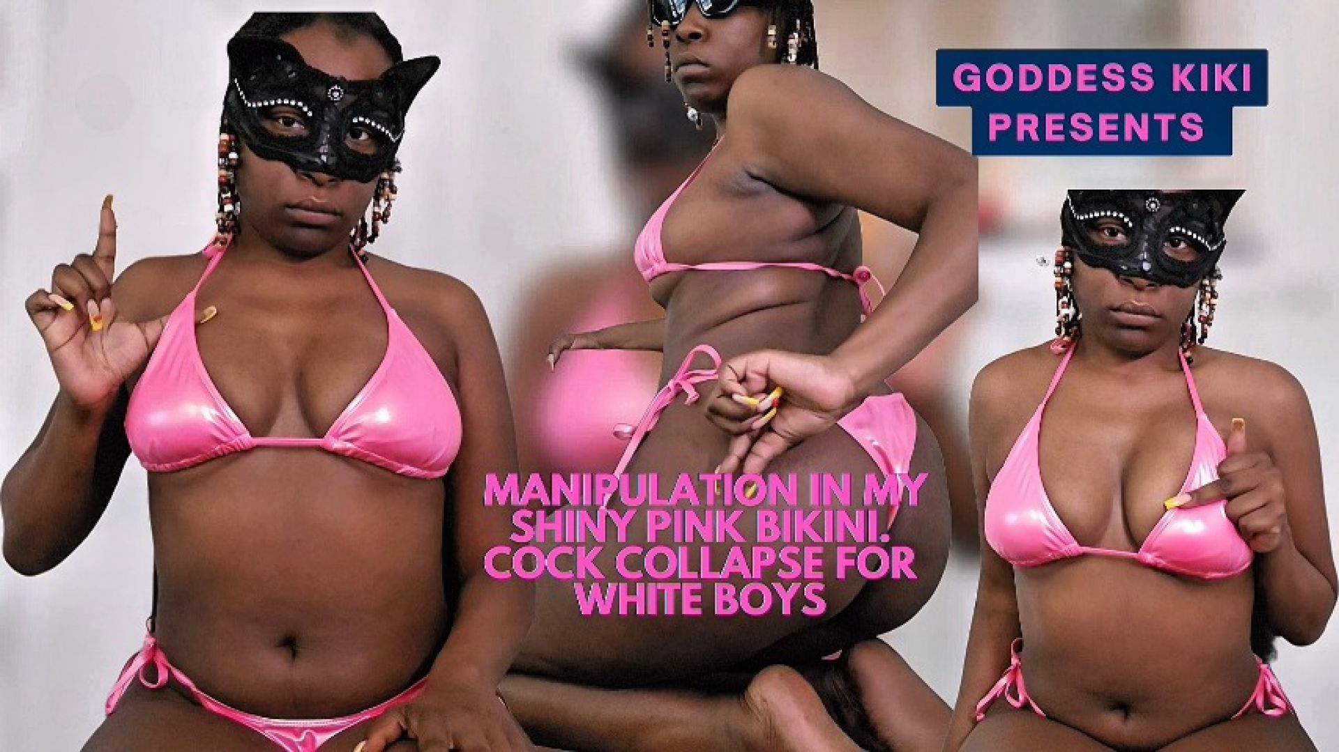 naughtkinkykiki6969:Manipulation in my Shiny Pink Bikini. Cock Collapse for Whit