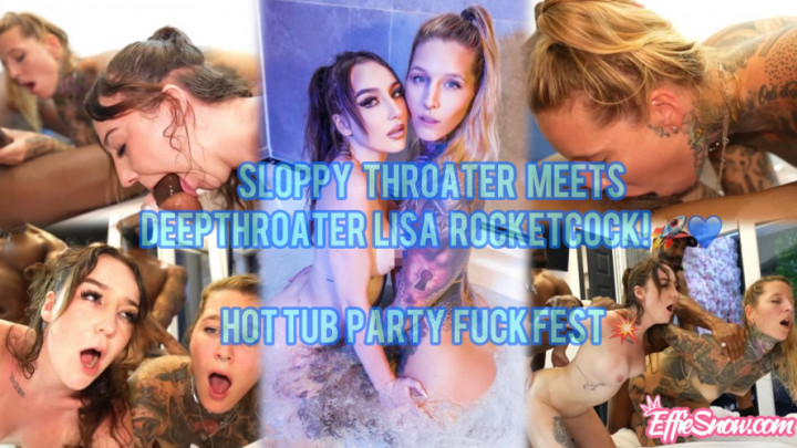 Effie x Dreads:Hot Tub Party Turn Fuck Fest With Lisa Rocketcock