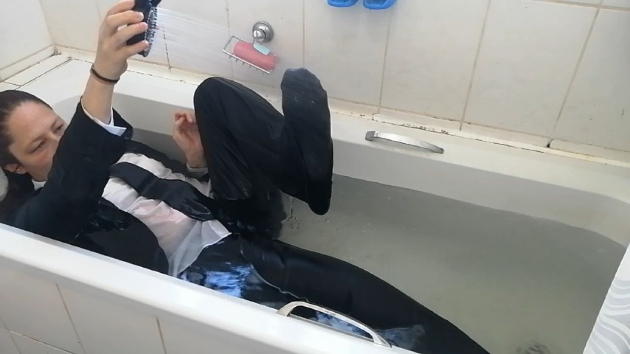 TheFetishGirl:Business Attire Sexy Sock Soaking