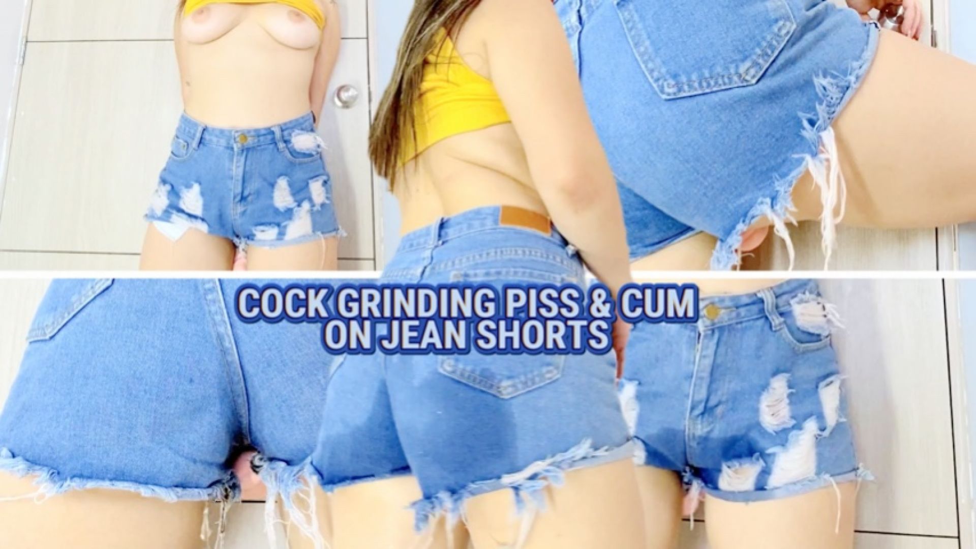 leaked COCK GRINDING PISS & CUM ON JEANS SHORTS thumbnail