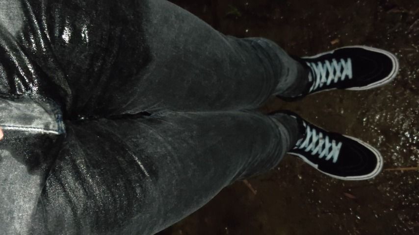 Piss Jeans On Rainy Bike Trip + Wetlook WetMyDreams