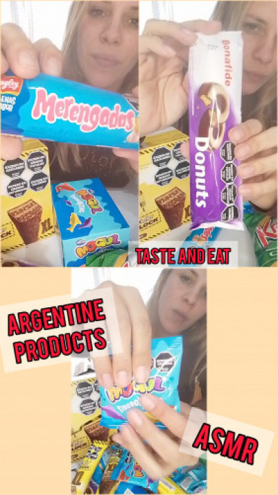 SLUTY NATALY:ASMR eating Argentine products