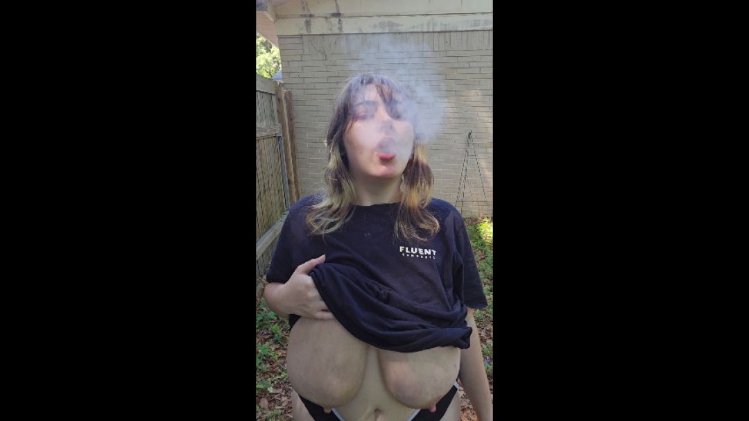 Mushroombitchx:Outdoor smoking and masturbating