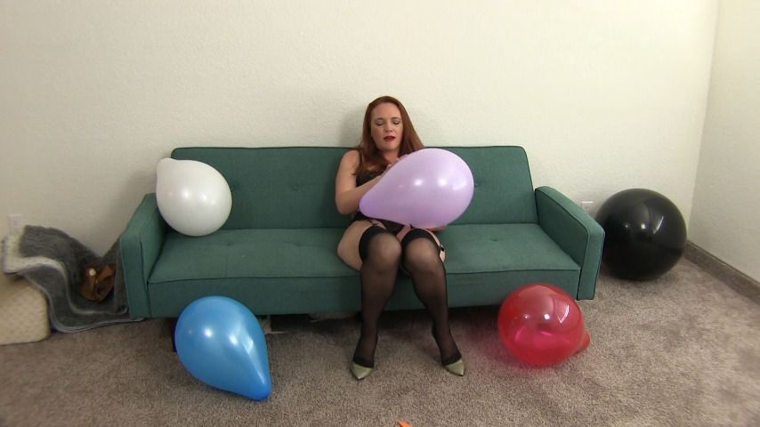 Popping Balloons in Lingerie and Heels Evangelinevon