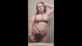 BTS: green lingerie picture set #1 Goddess Vixen