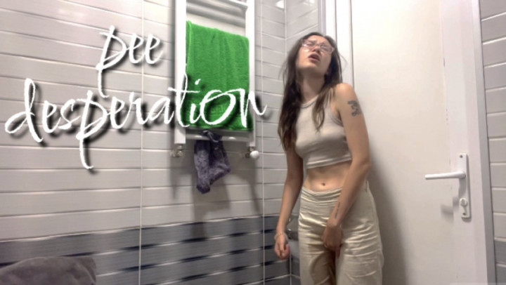 leaked pee desperation - open the door thumbnail