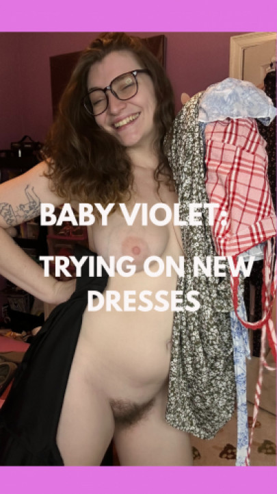 420baby_violet:Trying On New Dresses