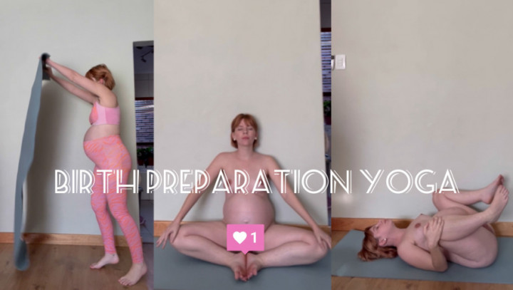 leaked 8 months pregnant birth preparation yoga thumbnail