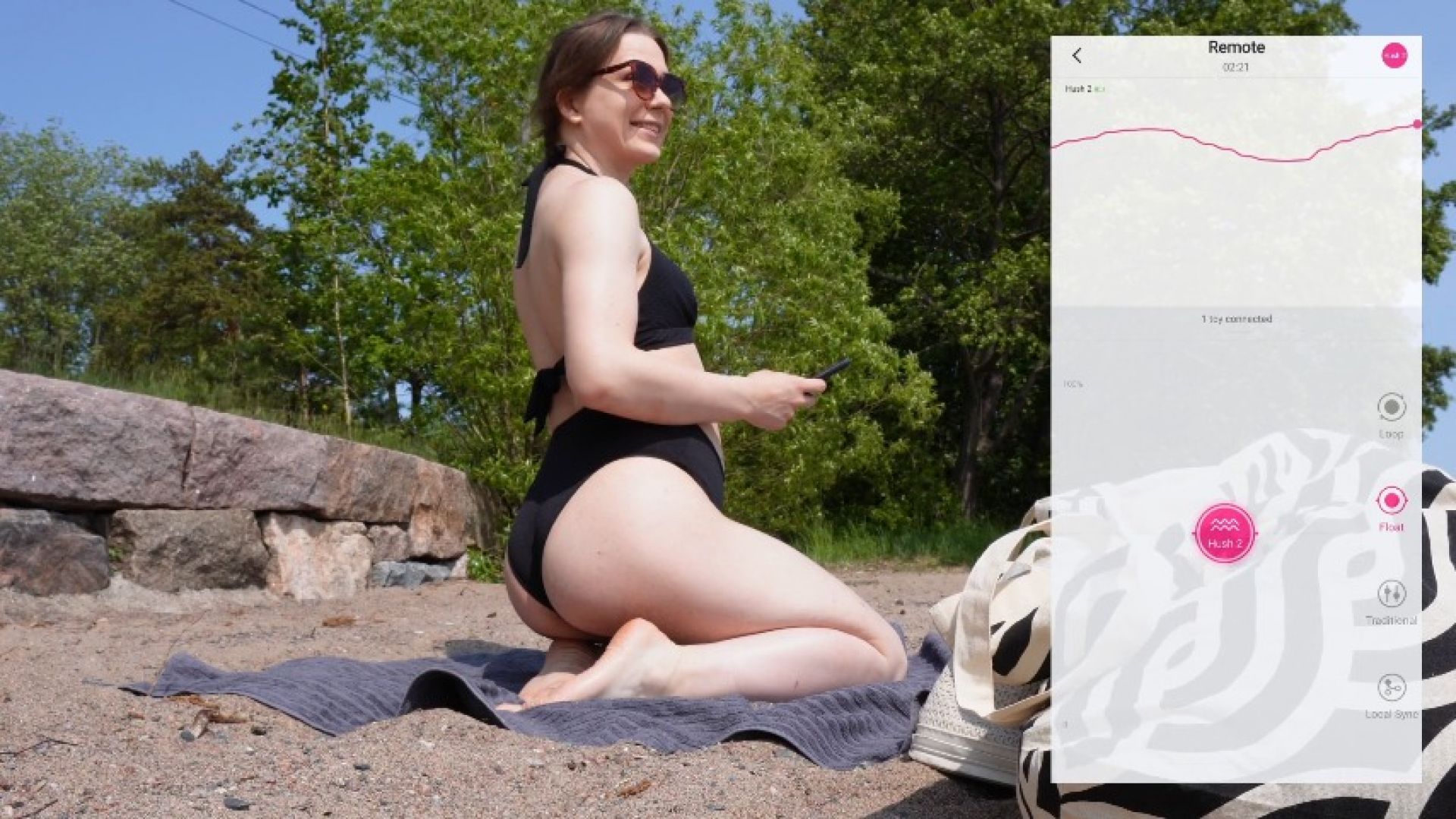 LolaPrincessCD:Using a remote-controlled toy on a public beach