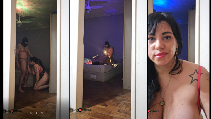 Dama Cuckold:Fucked Hard on the Cuckolds Bed by a Well Endowed Man