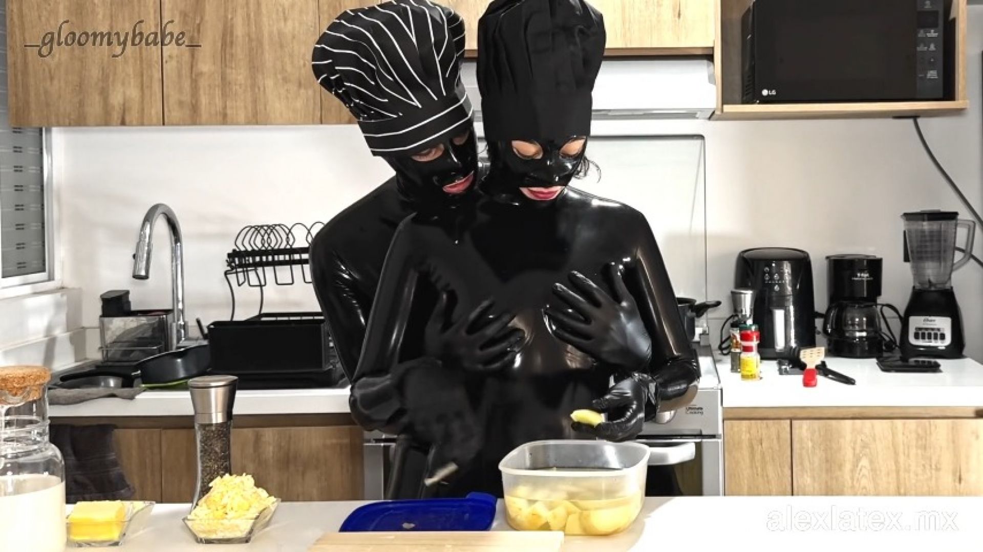 Alex Latex:Latex chefs get kinky, full video - Alex Latex