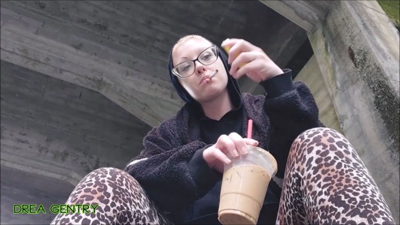 DreaGentry:Goth Brat Smokes Silently Under a Bridge