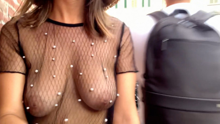 Braless walk in public itsoliheart