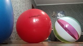 [1.10 GB] - ride on gymball and pop beach ball - QueenOfBalloons