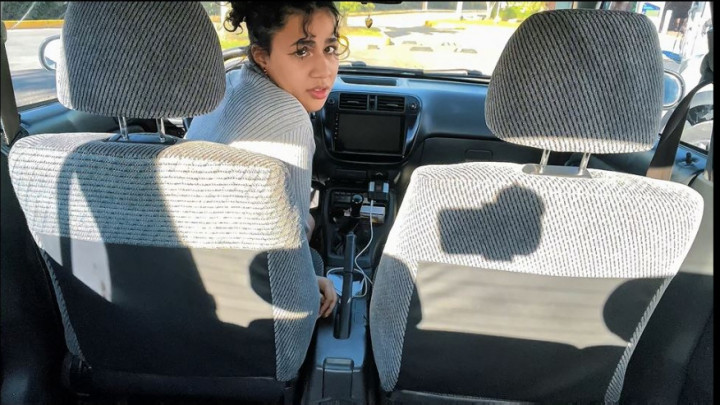 LATINVIBES:Stepmom feels sexy driving her honda civic