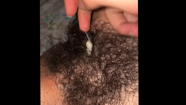 Liubimaja:I Creamed My Bush While Fingering My Hairy Pussy