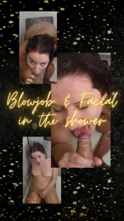 CuteBootyBabe21:Blowjob &amp;amp; Facial in the Shower