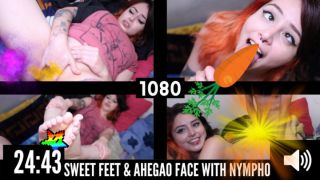 [1.20 GB] - Sweet feet & Ahegao face with Nympho - vhsbluedream