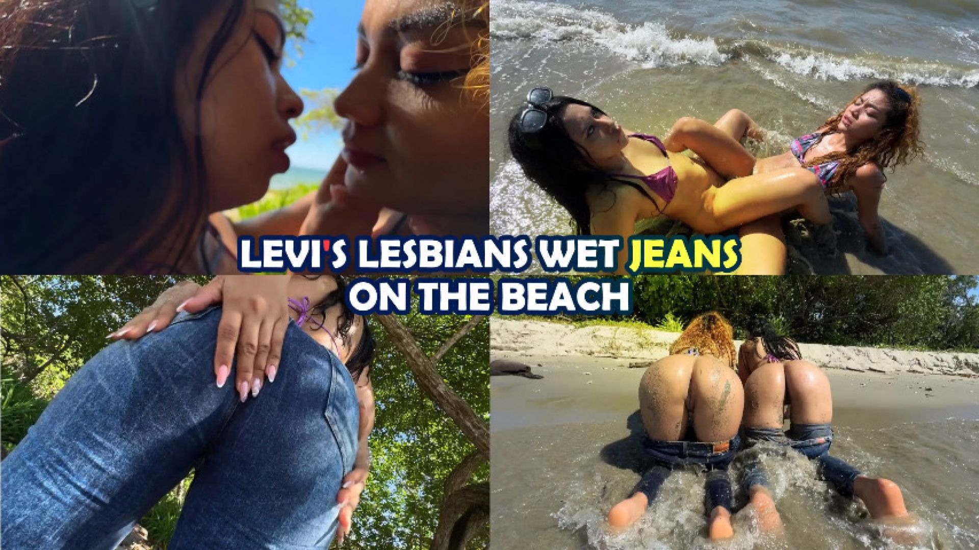 lissadollhot:LEVI'S LESBIANS WET JEANS ON THE BEACH