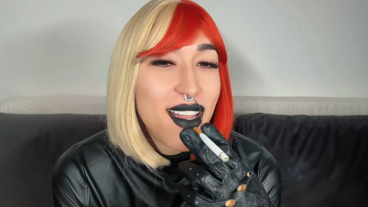 Viper Fierce:Dirty Talking Sissy Whore Close up Smoking and Lips Fetish