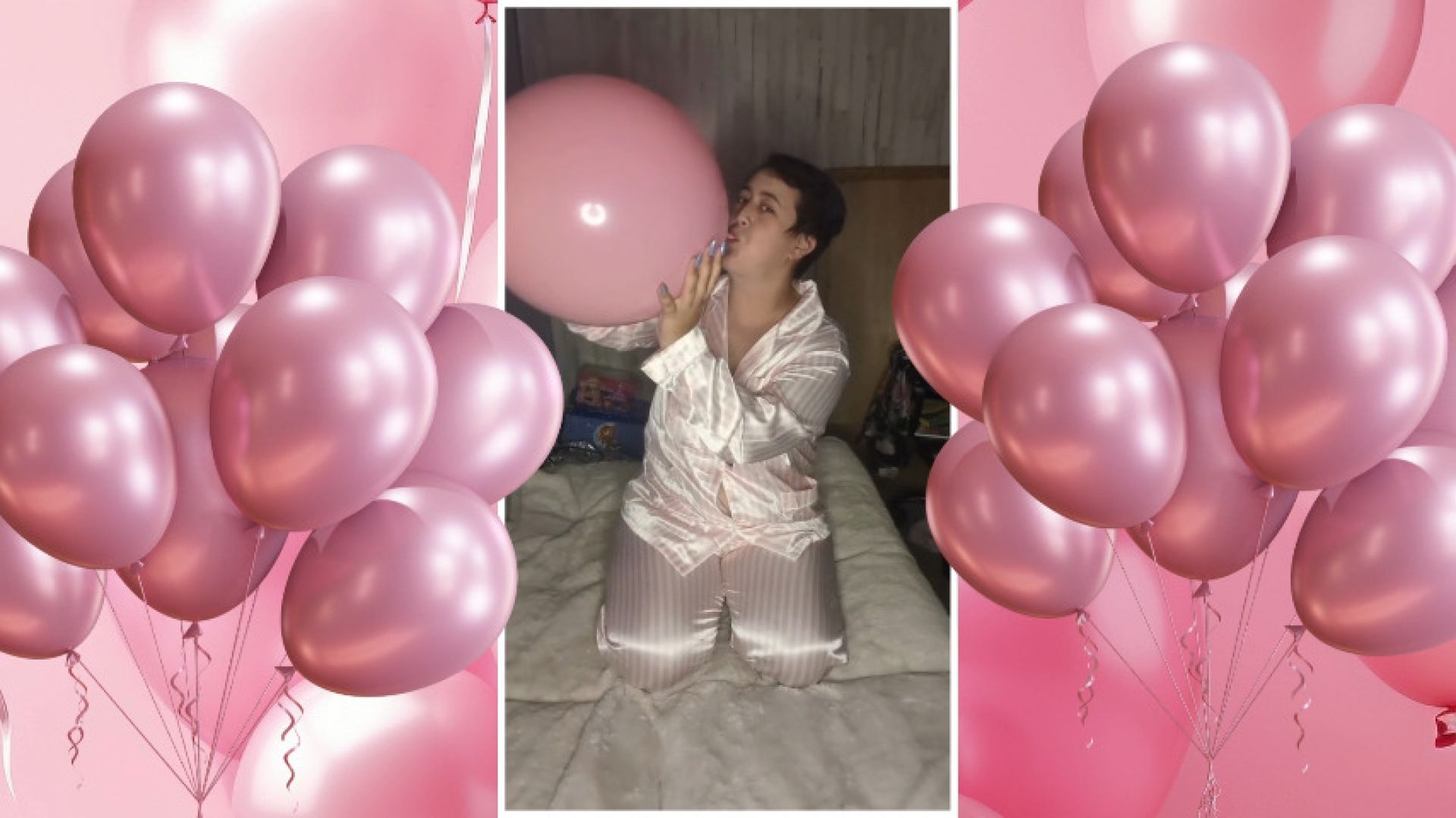 MissIrisVone:Non Pop Squeaky Pink Balloon  17 inch Tuftex Inflate Deflate