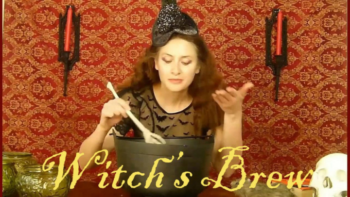 Sally Franklin:Cute Witch Pees in Cauldron