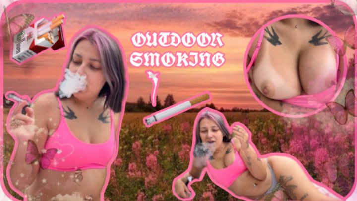 cutielanalova:HORNY LANA SMOKING OUTDOOR
