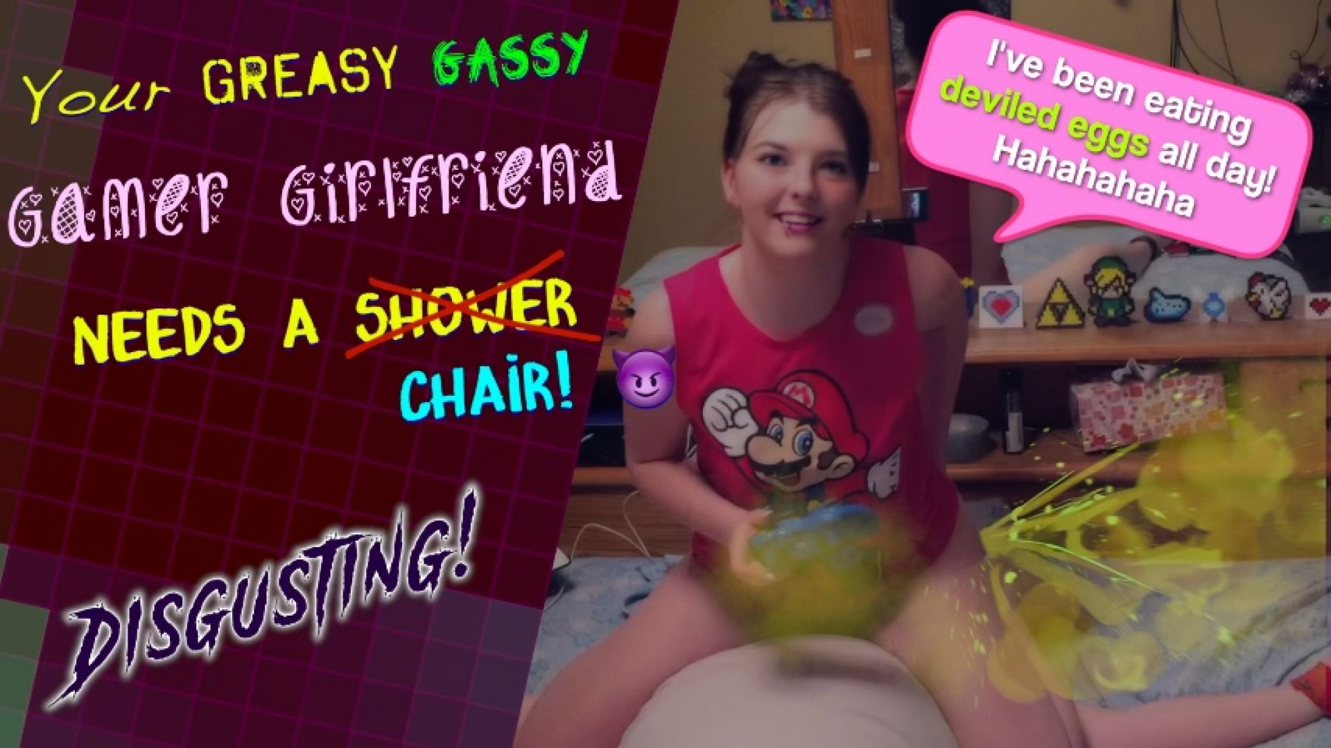 HaleyFarts:Your Gamer Girlfriend Slob Makes a Deal With You