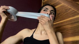 [988.76 MB] - Self Gagged Duct Tape Girl Latina Wrap Around - DarkFantasySales