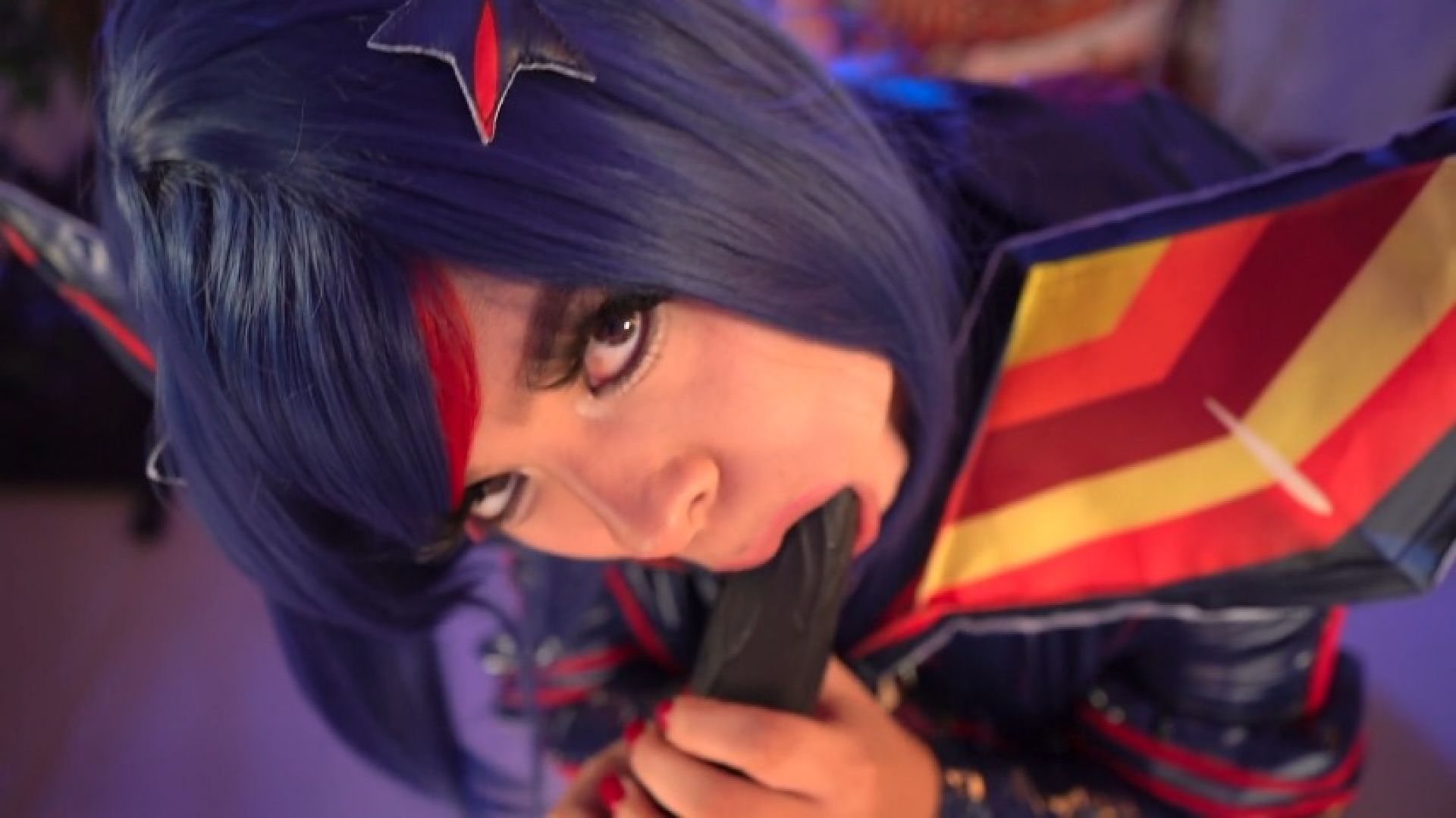 gundamchick:Matoi Ryuko gives a BBC a blowjob