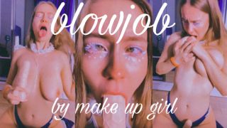 Lou Jugs - blowjob by make-up girl - ManyVids