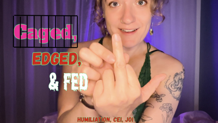 wormwrangler:Caged, Edged, and Fed: A Humiliating mix of cei, joi, and ps