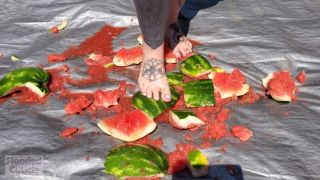 [2.74 GB] - Full video crunching and stomping a watermelon - floodedcuticle