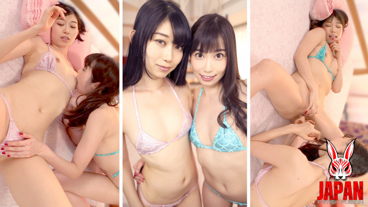 japan_ff:Runa sniffs Sumire's neck... then licks much, much lower
