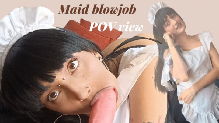 AkameQueen:Maid blowjob dildo