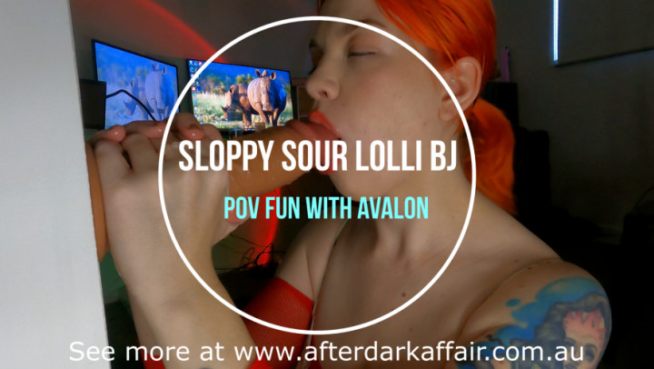 Afterdarkaffair - Sloppy Sour Lolli BJ - POV Style with BIG Orgasm - ManyVids