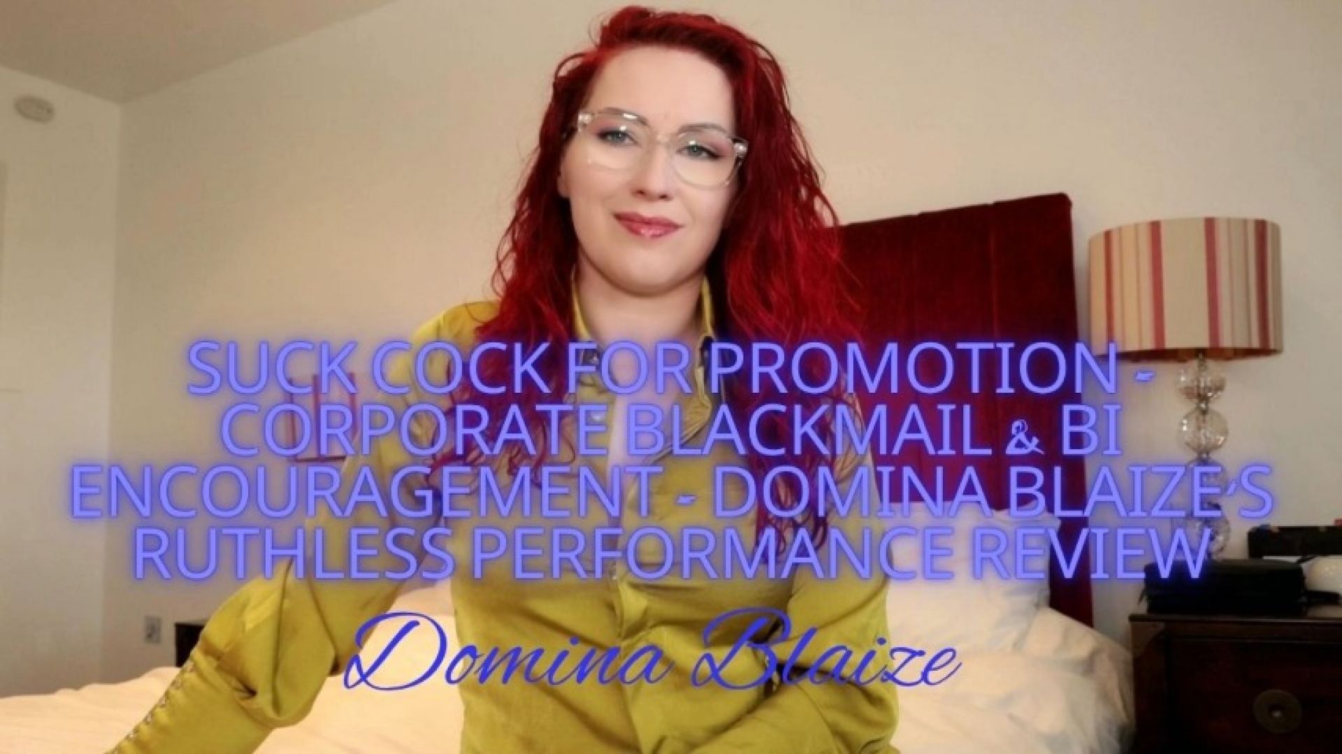 DominaBlaize:Suck Cock For Promotion - Corporate Blackmail Bi Encourageme