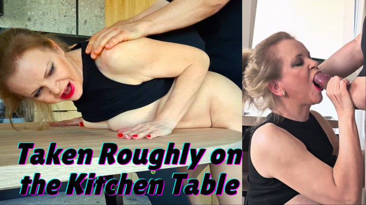 Misses_Jenny:Blonde MILF Taken Roughly on the Kitchen Table