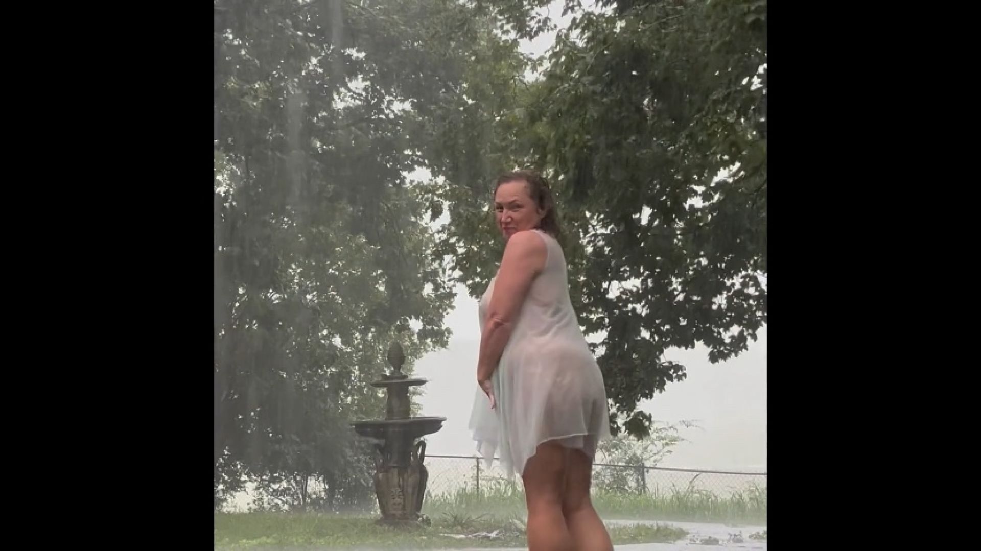 Sugarbritches3x:Playing outdoors in the rain