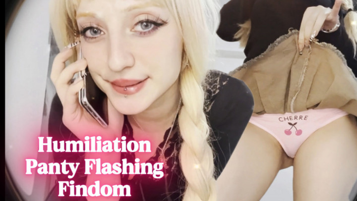 GoddessSophie:Making Fun of Your Leaky Wallet - Upskirt Tease // Humiliati