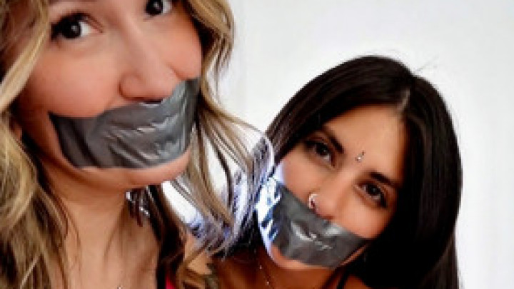 Ittybittycherry:Teaching me Tape Gag